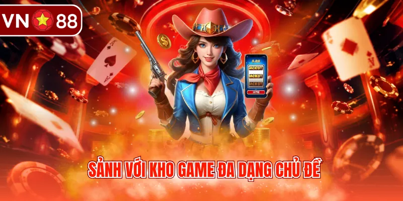 Sảnh với kho game đa dạng chủ đề